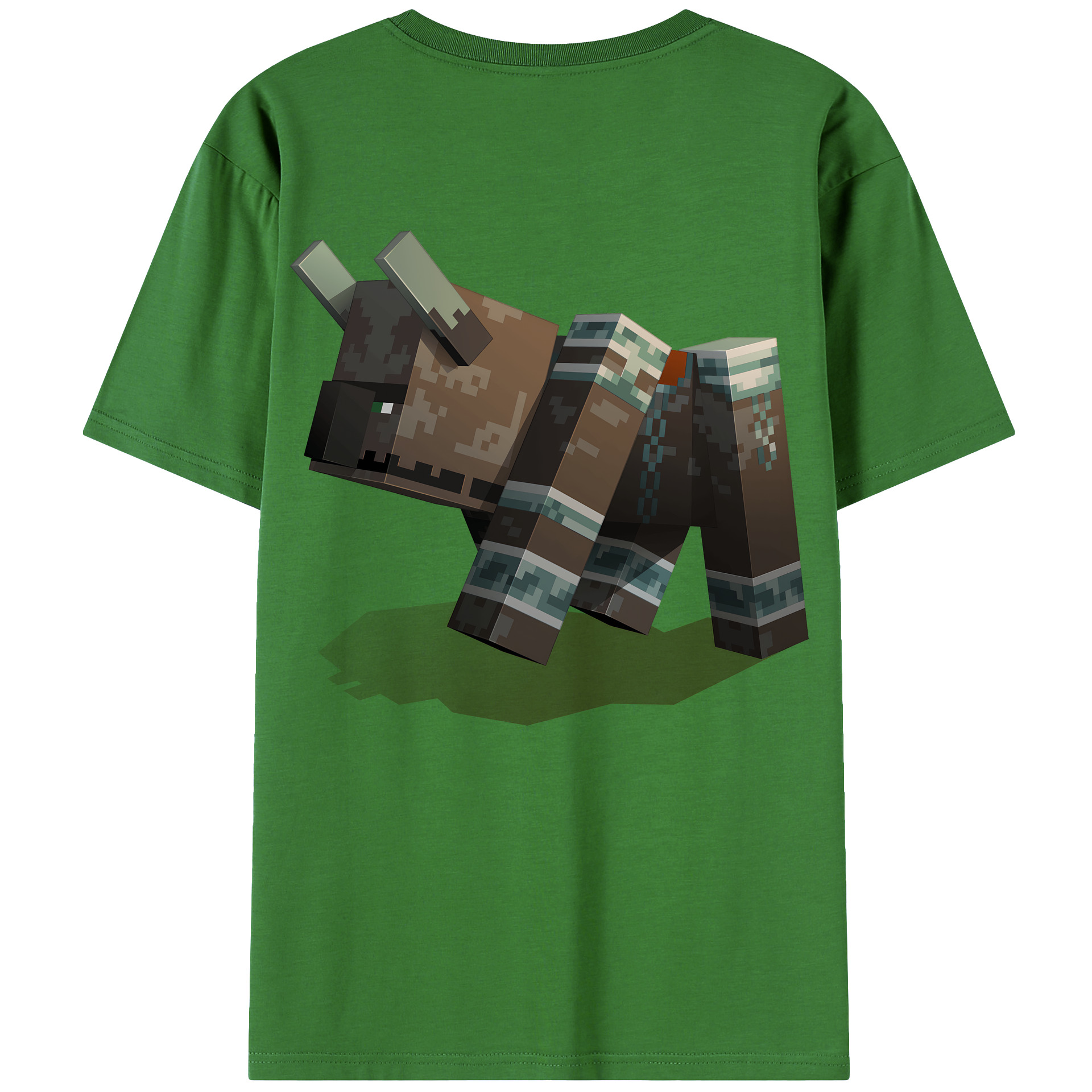 （画像用） マインクラフト ブロックの世界 Minecraft MC Block world レディース半袖Tシャツ(バックプリント)